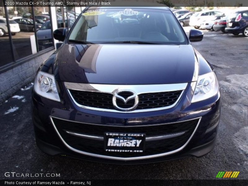 Stormy Blue Mica / Black 2010 Mazda CX-9 Touring AWD