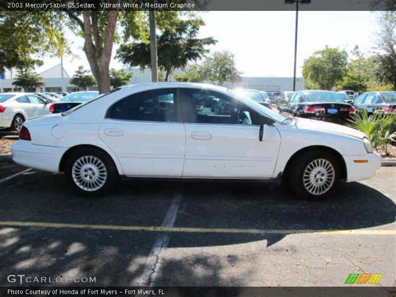 Vibrant White / Medium Graphite 2003 Mercury Sable GS Sedan