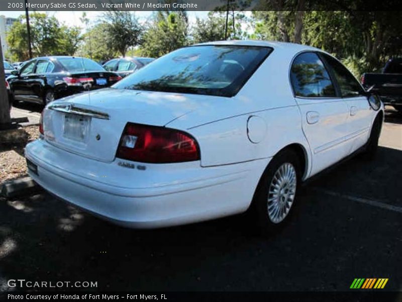 Vibrant White / Medium Graphite 2003 Mercury Sable GS Sedan