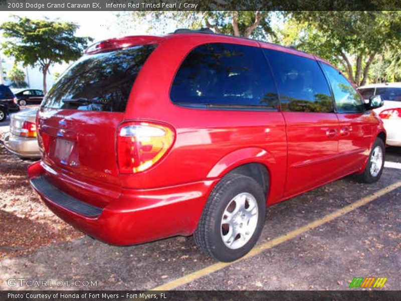 Inferno Red Tinted Pearl / Gray 2003 Dodge Grand Caravan EX