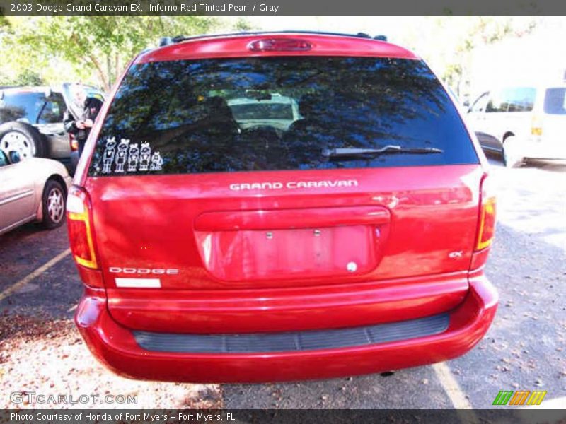 Inferno Red Tinted Pearl / Gray 2003 Dodge Grand Caravan EX