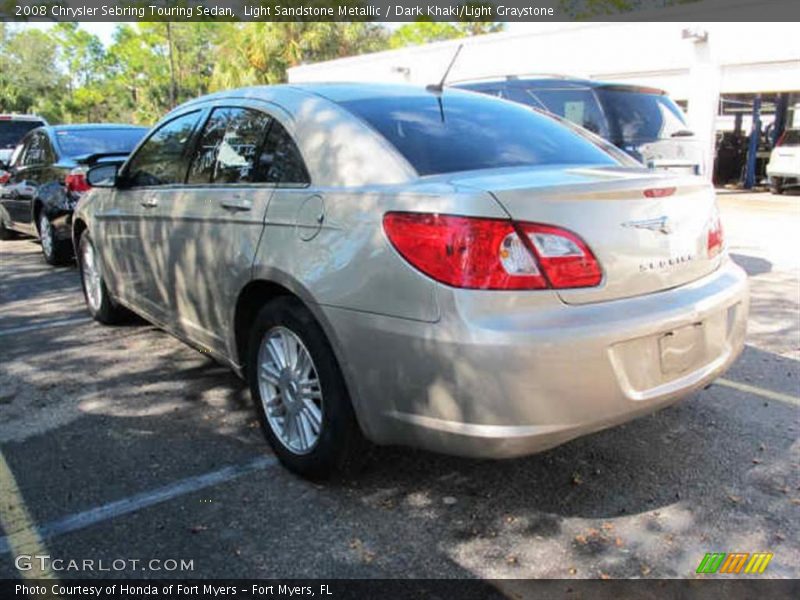 Light Sandstone Metallic / Dark Khaki/Light Graystone 2008 Chrysler Sebring Touring Sedan