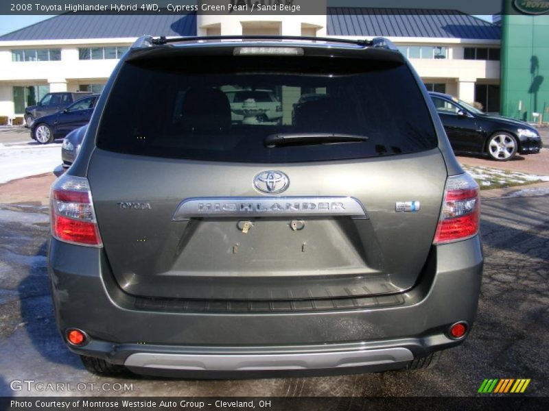 Cypress Green Pearl / Sand Beige 2008 Toyota Highlander Hybrid 4WD