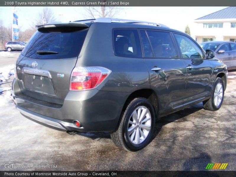 Cypress Green Pearl / Sand Beige 2008 Toyota Highlander Hybrid 4WD