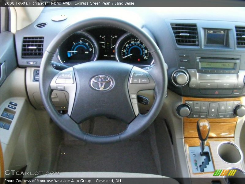 Dashboard of 2008 Highlander Hybrid 4WD