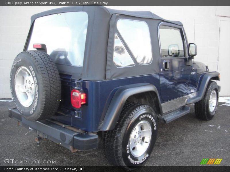 Patriot Blue / Dark Slate Gray 2003 Jeep Wrangler Sport 4x4
