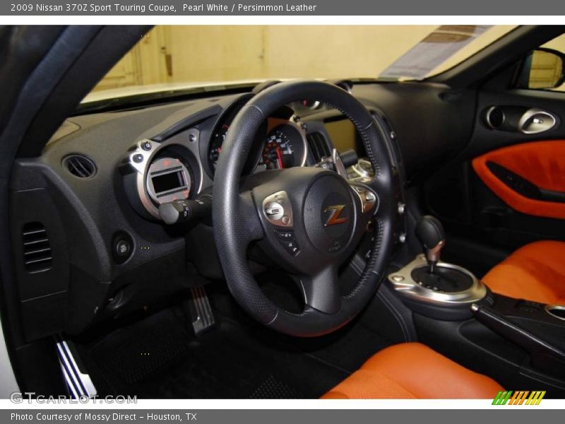 Pearl White / Persimmon Leather 2009 Nissan 370Z Sport Touring Coupe