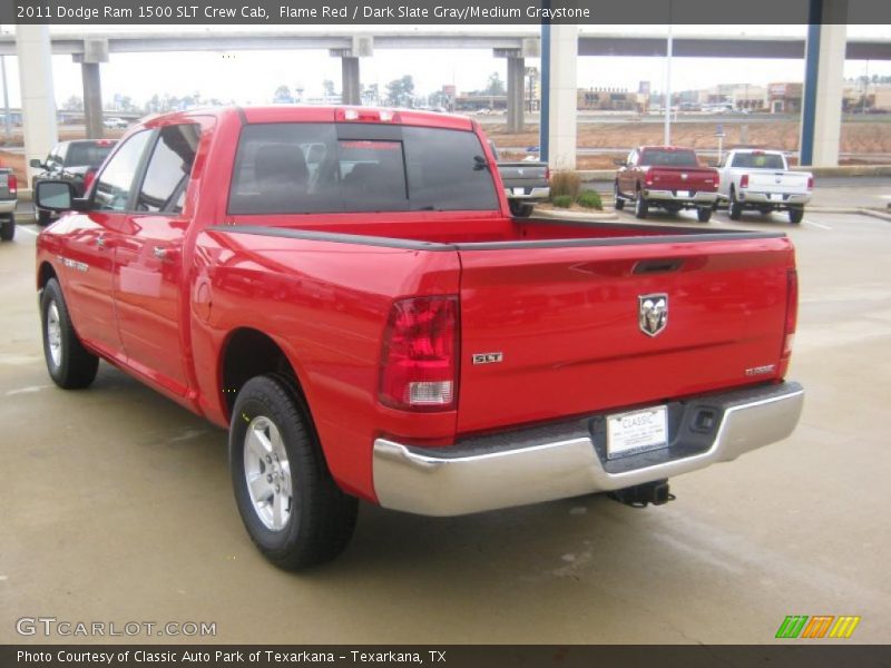 Flame Red / Dark Slate Gray/Medium Graystone 2011 Dodge Ram 1500 SLT Crew Cab