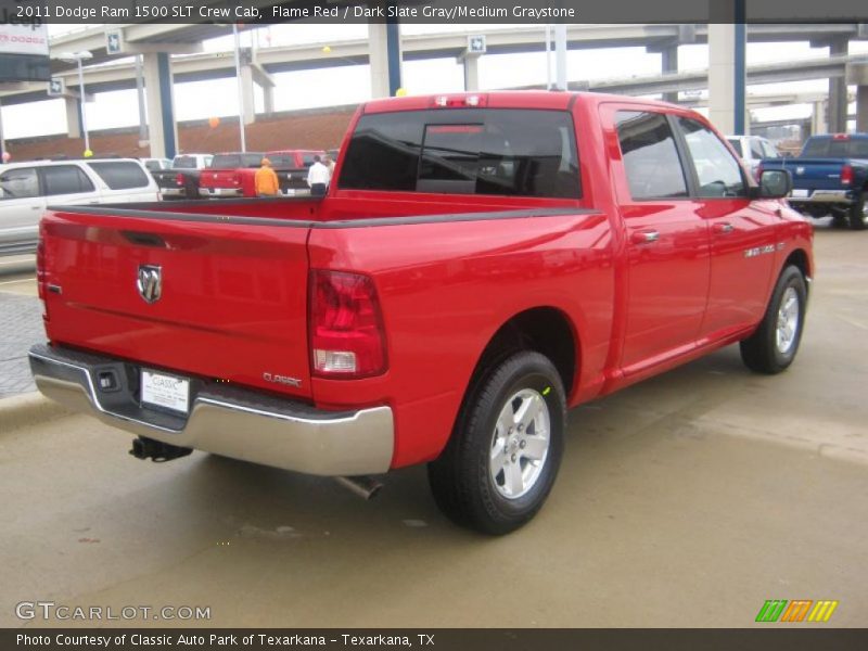 Flame Red / Dark Slate Gray/Medium Graystone 2011 Dodge Ram 1500 SLT Crew Cab