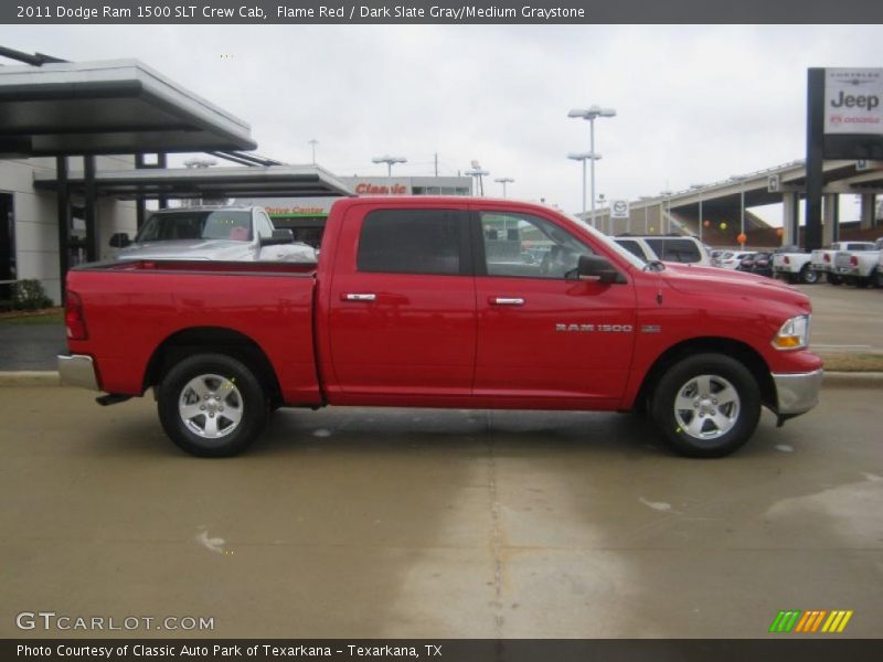 Flame Red / Dark Slate Gray/Medium Graystone 2011 Dodge Ram 1500 SLT Crew Cab
