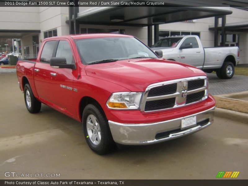 Flame Red / Dark Slate Gray/Medium Graystone 2011 Dodge Ram 1500 SLT Crew Cab