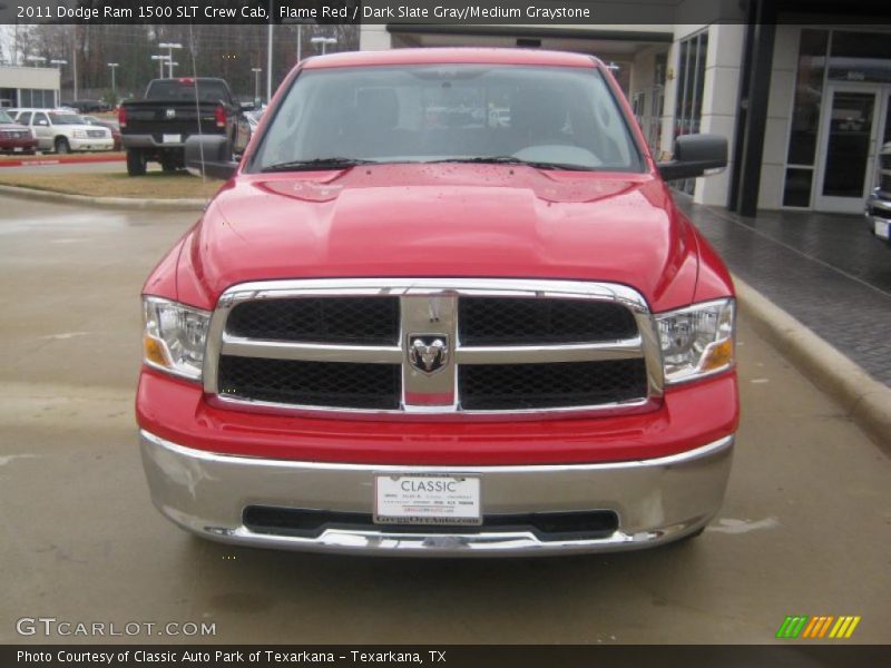 Flame Red / Dark Slate Gray/Medium Graystone 2011 Dodge Ram 1500 SLT Crew Cab