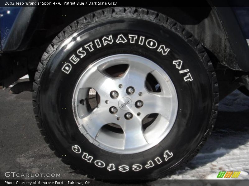 Patriot Blue / Dark Slate Gray 2003 Jeep Wrangler Sport 4x4