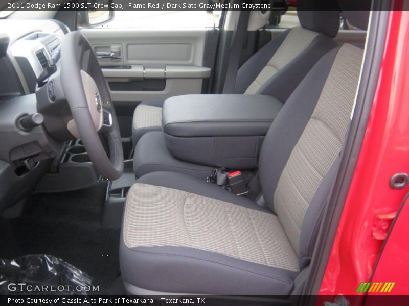 Flame Red / Dark Slate Gray/Medium Graystone 2011 Dodge Ram 1500 SLT Crew Cab