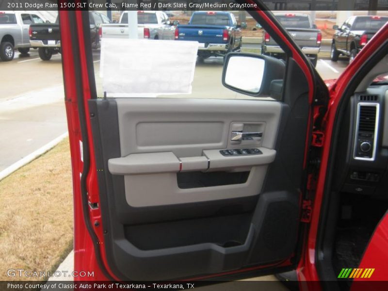 Flame Red / Dark Slate Gray/Medium Graystone 2011 Dodge Ram 1500 SLT Crew Cab