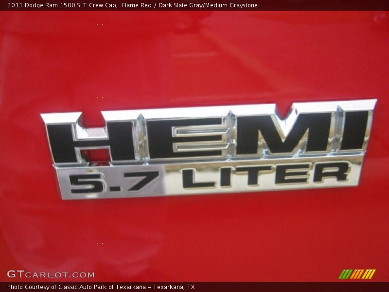 Flame Red / Dark Slate Gray/Medium Graystone 2011 Dodge Ram 1500 SLT Crew Cab