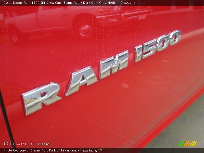 Flame Red / Dark Slate Gray/Medium Graystone 2011 Dodge Ram 1500 SLT Crew Cab