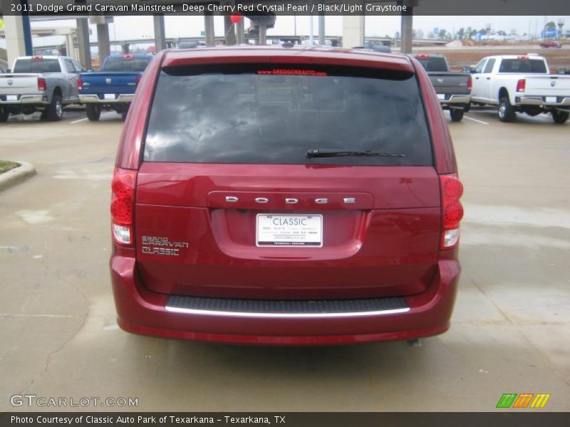 Deep Cherry Red Crystal Pearl / Black/Light Graystone 2011 Dodge Grand Caravan Mainstreet