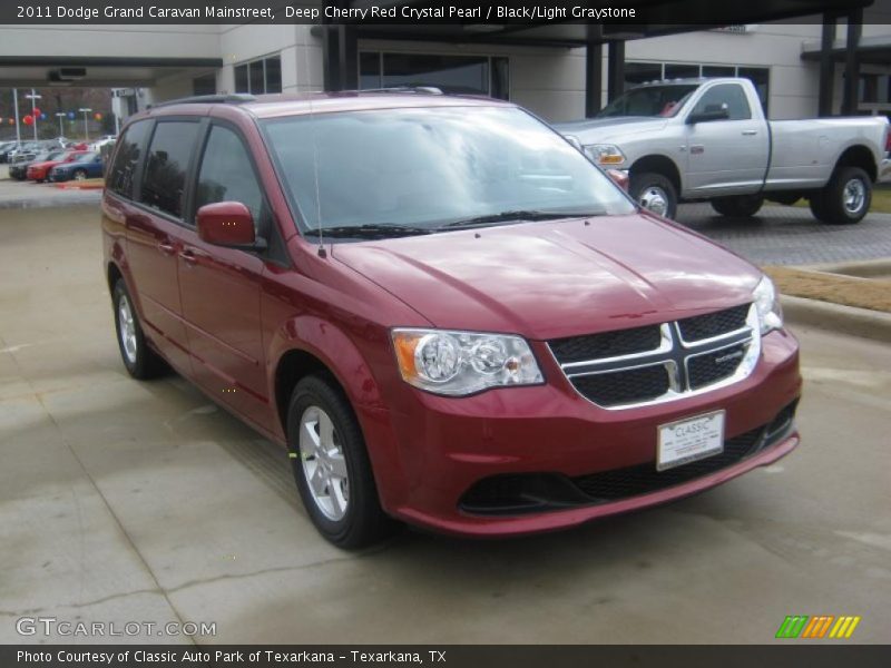 Deep Cherry Red Crystal Pearl / Black/Light Graystone 2011 Dodge Grand Caravan Mainstreet