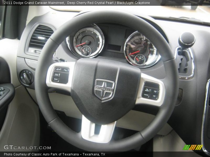 Deep Cherry Red Crystal Pearl / Black/Light Graystone 2011 Dodge Grand Caravan Mainstreet
