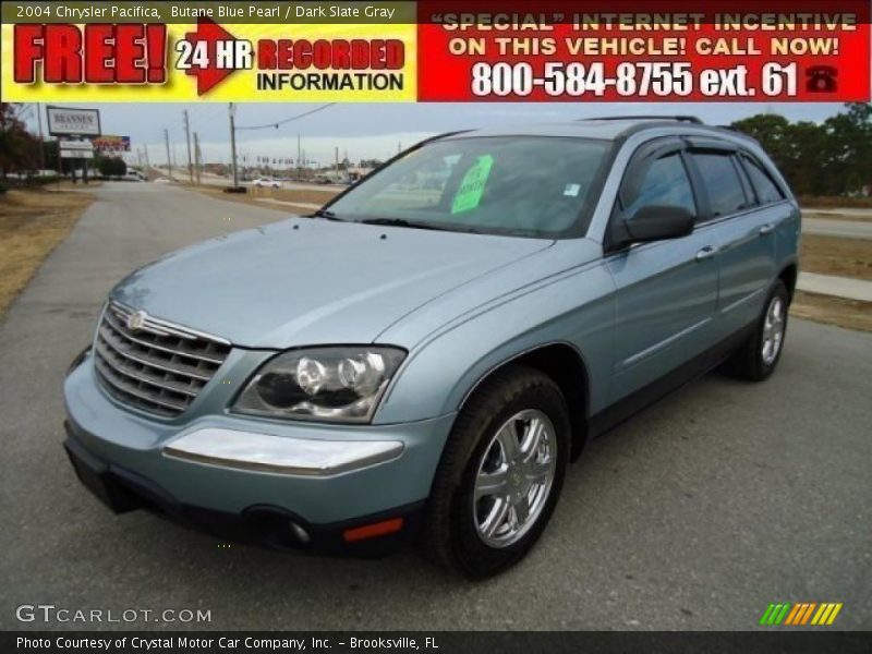 Butane Blue Pearl / Dark Slate Gray 2004 Chrysler Pacifica