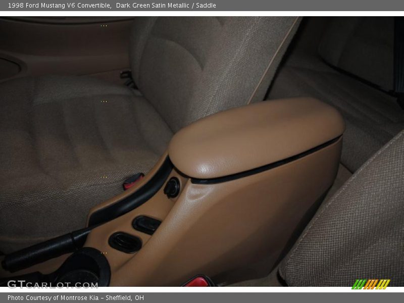 Dark Green Satin Metallic / Saddle 1998 Ford Mustang V6 Convertible