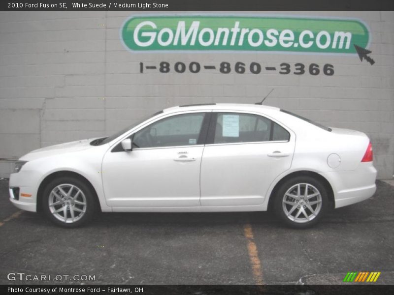 White Suede / Medium Light Stone 2010 Ford Fusion SE