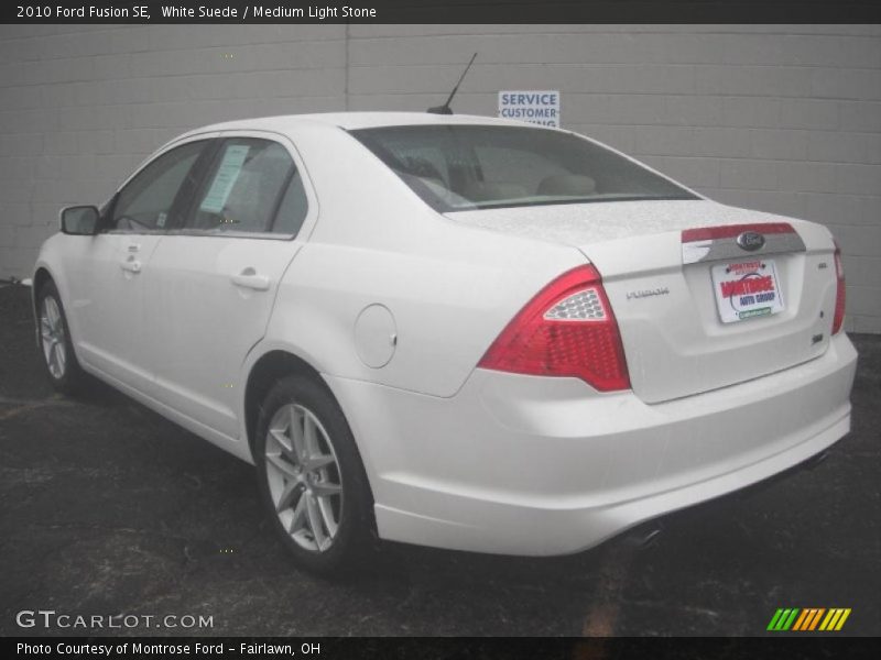 White Suede / Medium Light Stone 2010 Ford Fusion SE