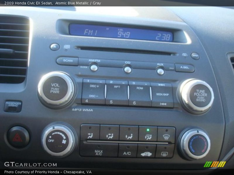 Controls of 2009 Civic EX Sedan