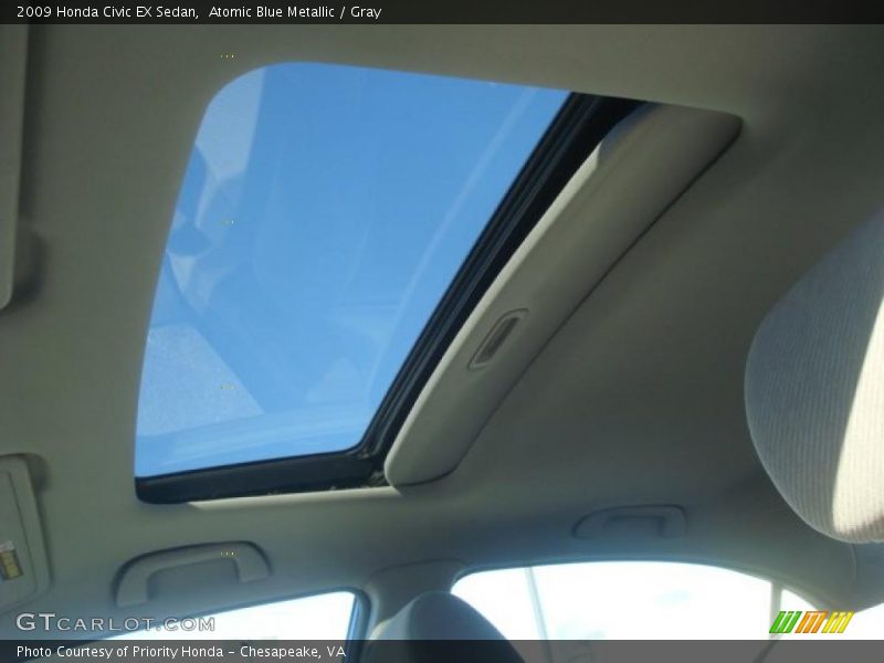Atomic Blue Metallic / Gray 2009 Honda Civic EX Sedan