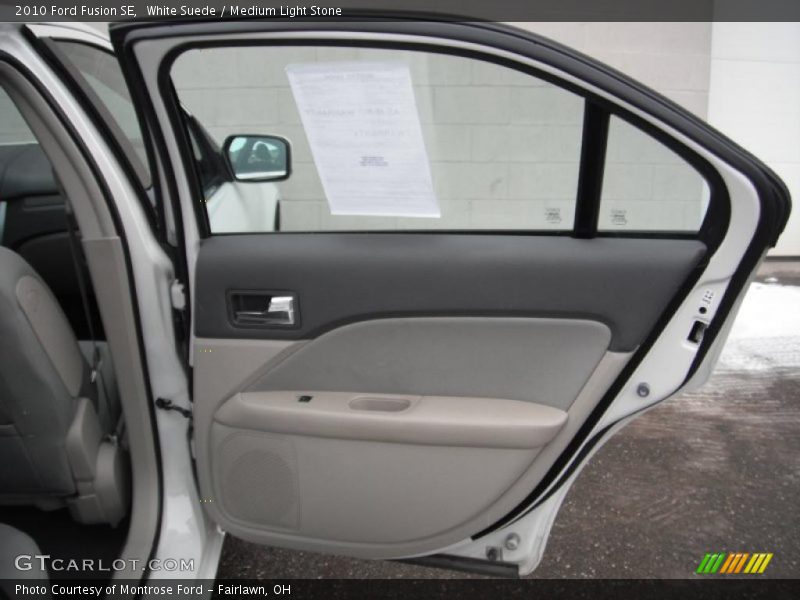 White Suede / Medium Light Stone 2010 Ford Fusion SE