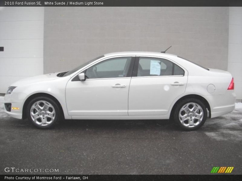 White Suede / Medium Light Stone 2010 Ford Fusion SE