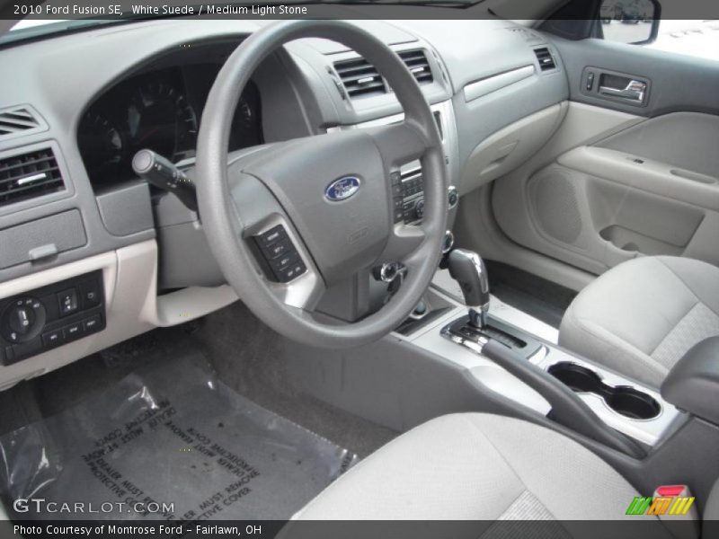 White Suede / Medium Light Stone 2010 Ford Fusion SE