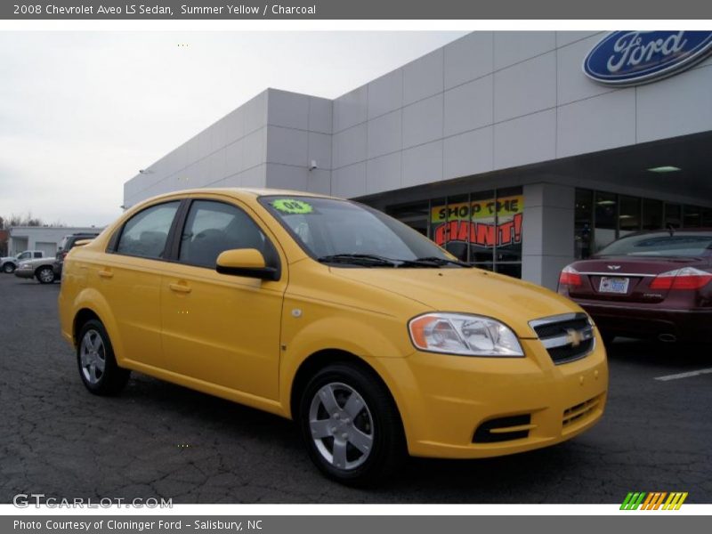 Summer Yellow / Charcoal 2008 Chevrolet Aveo LS Sedan