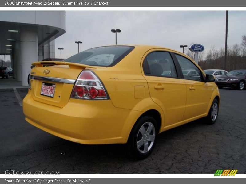 Summer Yellow / Charcoal 2008 Chevrolet Aveo LS Sedan