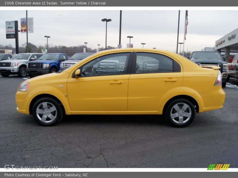 Summer Yellow / Charcoal 2008 Chevrolet Aveo LS Sedan