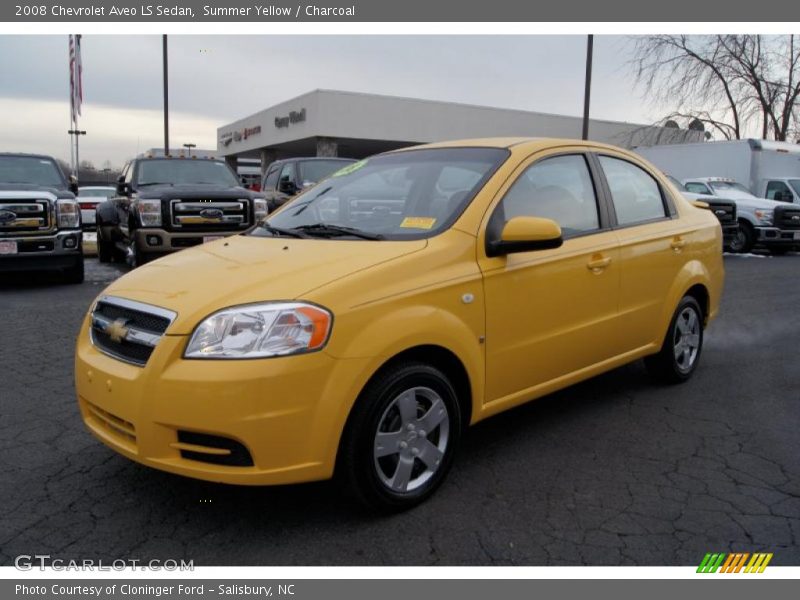 Summer Yellow / Charcoal 2008 Chevrolet Aveo LS Sedan