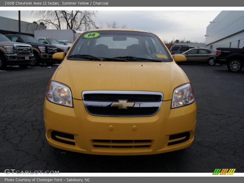 Summer Yellow / Charcoal 2008 Chevrolet Aveo LS Sedan