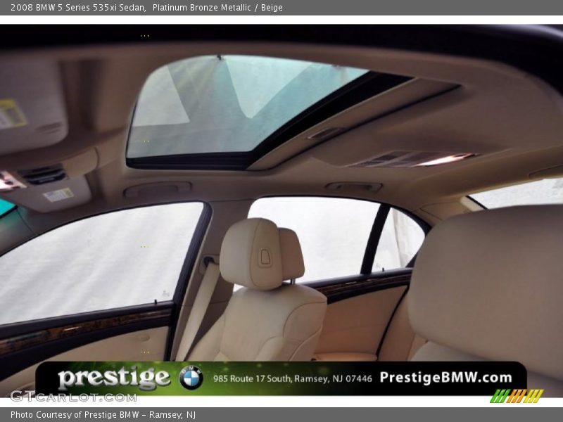 Platinum Bronze Metallic / Beige 2008 BMW 5 Series 535xi Sedan