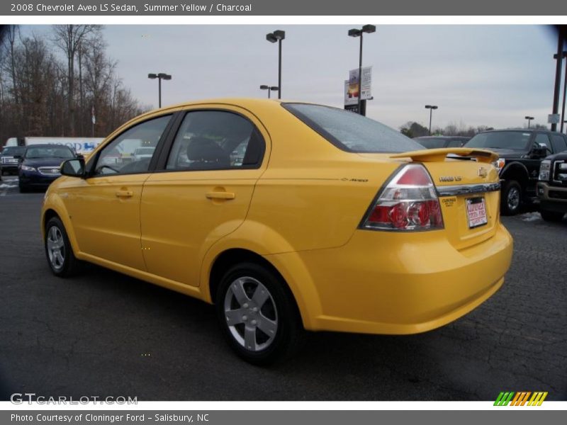 Summer Yellow / Charcoal 2008 Chevrolet Aveo LS Sedan