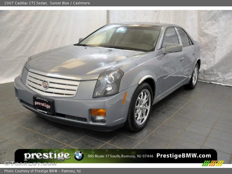 Sunset Blue / Cashmere 2007 Cadillac CTS Sedan