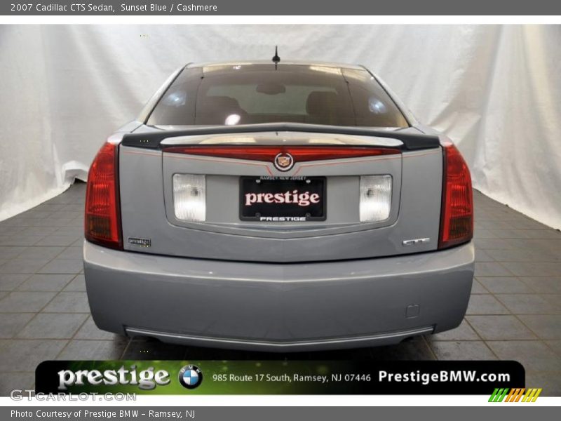 Sunset Blue / Cashmere 2007 Cadillac CTS Sedan