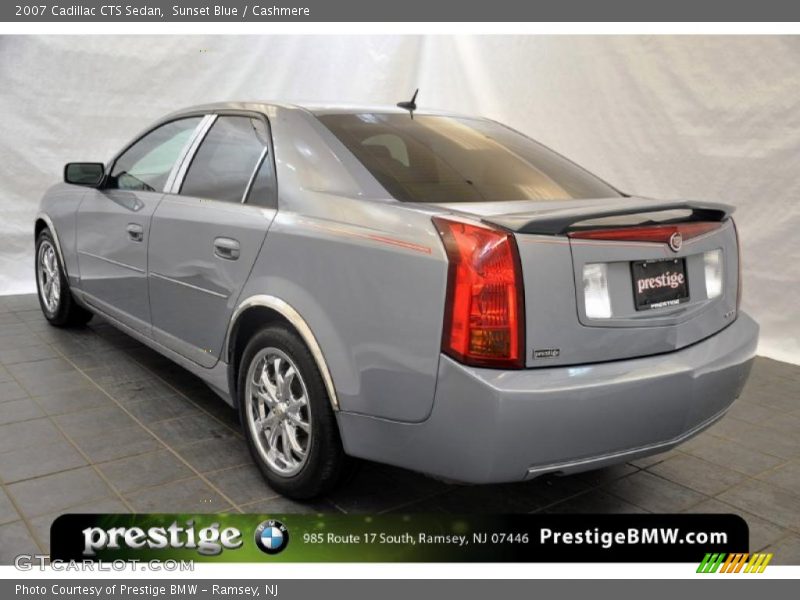 Sunset Blue / Cashmere 2007 Cadillac CTS Sedan