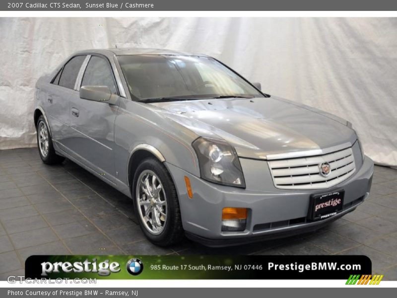 Sunset Blue / Cashmere 2007 Cadillac CTS Sedan