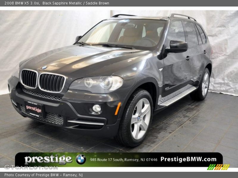 Black Sapphire Metallic / Saddle Brown 2008 BMW X5 3.0si