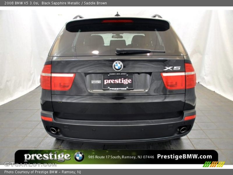 Black Sapphire Metallic / Saddle Brown 2008 BMW X5 3.0si