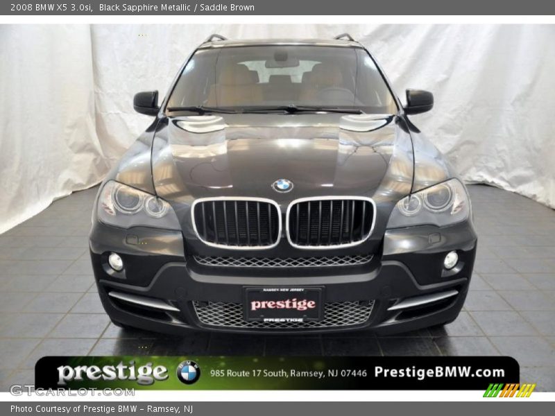 Black Sapphire Metallic / Saddle Brown 2008 BMW X5 3.0si
