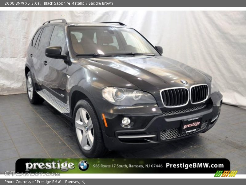 Black Sapphire Metallic / Saddle Brown 2008 BMW X5 3.0si