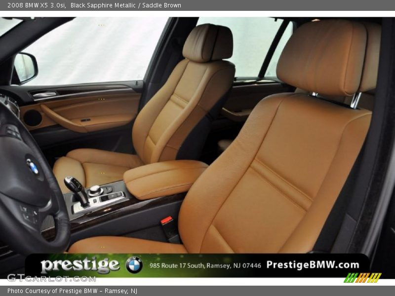 Black Sapphire Metallic / Saddle Brown 2008 BMW X5 3.0si