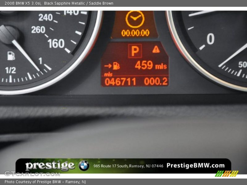 Black Sapphire Metallic / Saddle Brown 2008 BMW X5 3.0si